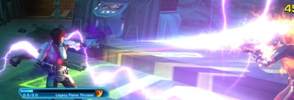 First Order of Business? Testing out my new Legacy Flamethrower, courtesy of Rhekk. 